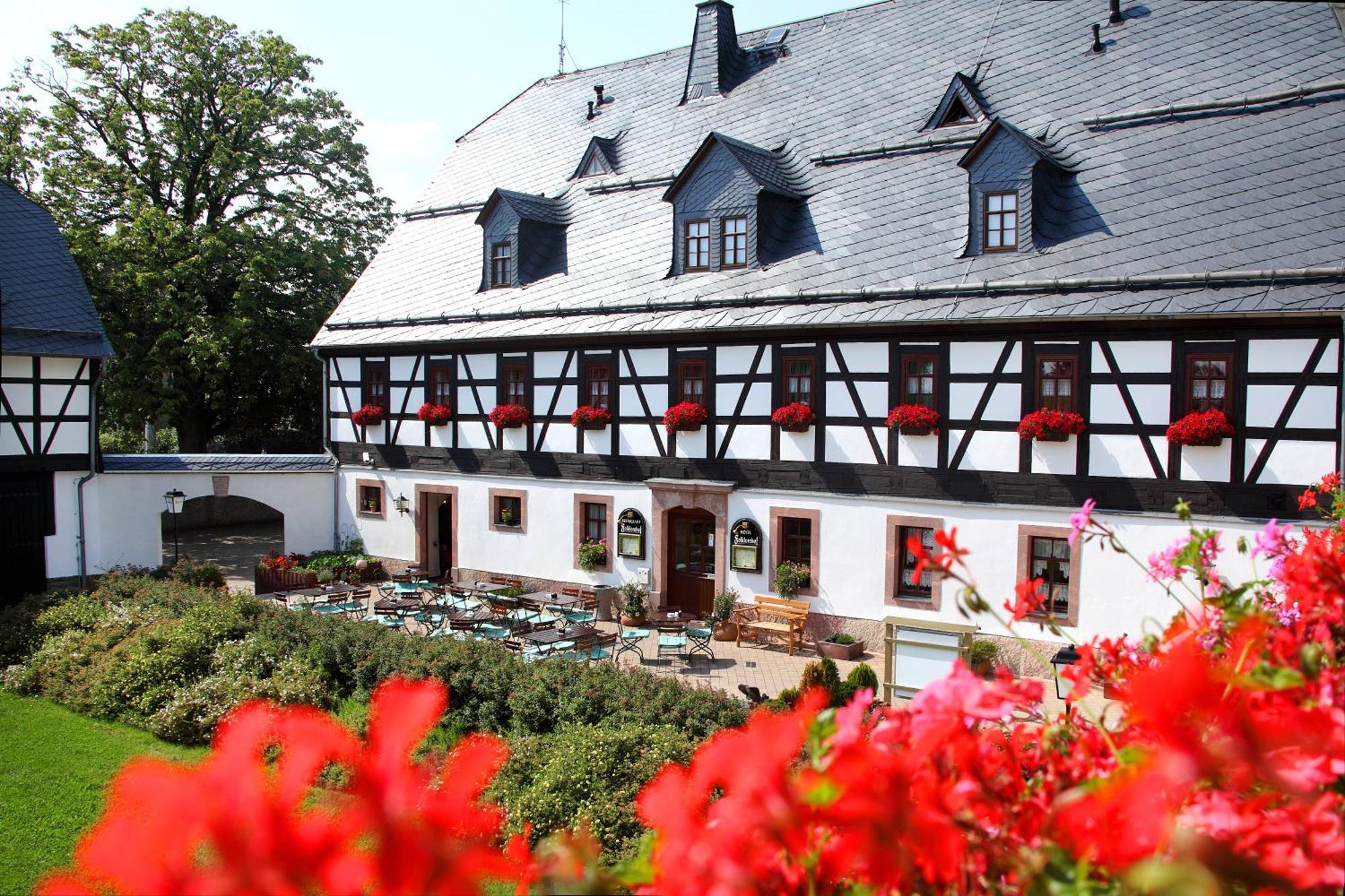Hotel Folklorehof Chemnitz Bagian luar foto